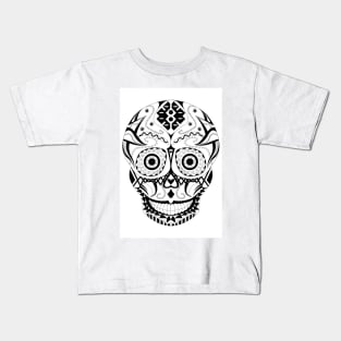 skull candy ecopop pattern in skeleton smile Kids T-Shirt